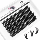 Cluster Lashes Faxu Mink Hair Cílios Postiços Em Forma De V