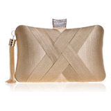 Clutch Dourada Bolsa Luxo