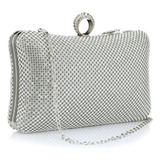 Clutch Strass Luxo Anel Cravejado Festas Casamento Madrinhas