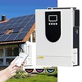 CNAOHGHN Inversor HíBrido Solar 1kw 6 2kw  Controle De Aplicativo Inteligente   12 48v A 220v E Controlador Mppt 40 120a Integrado  Funciona Com VáRios Tipos De Baterias  Para Casas Rvs
