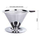 Coador De Café Inox Pour Over Tam  102   Não Precisa Filtro