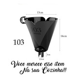Coador De Café Suporte P/ Filtro De Café Ou Chá Nº 103 Preto