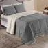 Coberdrom Casal Queen Size Cobertor Edredom Pele Carneiro Cor Cinza