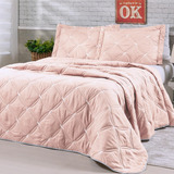 Cobre Leito Bordado Queen