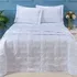 Cobre Leito Casal King Size Bordado 100%algodão Mistral Luxo Cor Branco 100% Algodão Percal 200 Fios Bordado Cama Alta