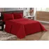 Cobre Leito Casal Queen Pratic Conjunto 3 Peças Matelado Cor Vermelho Nome Do Desenho Liso