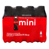 Coca cola Mini Pack Refrigerante Sem Açúcar Garrafa 12 Unidades 200ml