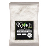 Coco Ralado Fino Qualidade Premium Sem Açúcar 1 Kg Niyati Cor Branco