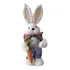 Coelho Macho De Pascoa 33cm Rustico Branco Tecido Festa A