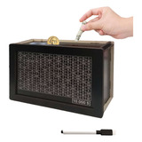 Cofrinho Cofre Guardar Dinheiro Madeira Caixa Woodbox 10mil