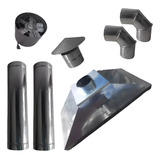 Coifa 1 50   Exaustor   Tubulação   Kit Completo 07 Peças