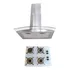 Coifa De Parede Inox E Vidro Curvo 60cm + Cooktop Branco