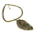 Colar 5 Fio Capim Dourado Pingente Geodo Cristal  Dourado 2