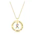 Colar Autismo Personalizado Laço Dados Nascimento Ouro 18k