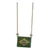 Colar Bandeira Do Brasil Patriota Amor Nação Ouro Maciço 18k