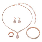 Colar Bijuteria Festa Luxo Brinco Pulseira Anel Jl3118