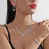 Colar Bijuteria Festa Luxo Brinco Pulseira Conjunto 11s48