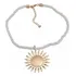 Colar Bijuteria Festa Luxo Corda Pingente Sol Ajuste  J7