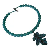Colar Bolas Pedra Jade