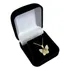 Colar Borboleta Zircônia Veneziana Banhado Ouro 18k 