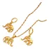 Colar Brincos Elefante Folheado Ouro 18k Esposa Bodas C1287