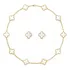 Colar + Brincos Kit Folheados Ouro Amarelo 18k Madre Peróla