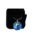 Colar Castanha Cristal Swarovski Blue Boreal 1,4cm Prata 925