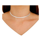 Colar Chocker Feminino Laminado