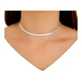 Colar Chocker Feminino Laminado