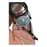 Colar Choker Couro Pingente