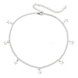 Colar Choker Estrelinhas Folheado