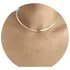 Colar Choker Fita Lisa Malha Tendência Folheado A Ouro 18k Cor Dourado