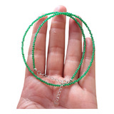Colar Choker Pedra Esmeralda