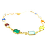 Colar Choker Pedra Quadrada