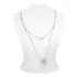 Colar Choker Prata Feminino 2 Correntinhas Lindas Lua Estrel