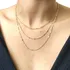 Colar Choker Triplo 3 Camadas Coração Banhado A Ouro 18k