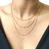 Colar Choker Triplo Tres