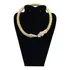 Colar Cobra Gargantilha Dourada Strass Luxo Saco Veludo Cor Dourado