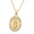 Colar Com Pingente Da Virgem Maria Banhado A Ouro, Colar De