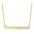 Colar Com Pingente De Barra De Ouro Amarelo Sisgem 14k Para 