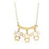 Colar Com Três Lindas Filhas Meninas Folheado A Ouro 18k