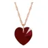 Colar Coração Cristal Swarovski 10mm Vermelho Boreal Siam Ab
