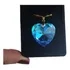 Colar Coração Cristal Swarovski 2,8cm Folh. Ouro - Namorados