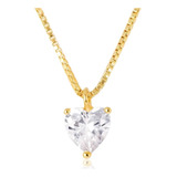 Colar Coracao Zirconia Ponto