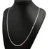 Colar Cordão Corrente 3mm Com 60cm Masculino Prata 925 Pura Cor Prateado