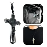 Colar Cordao Crucifixo Medalha