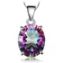 Colar Cordão Feminino Pedra Quartzo Arco-íris Fogo Místico
