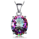 Colar Cordao Feminino Pedra