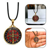 Colar Cordao Pingente Medalha