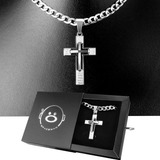 Colar Corrente Crucifixo Prata